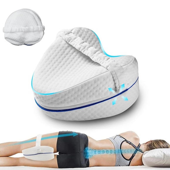 Leg/Knee Pillow for side sleepers+Spare Pillowcase. Helps Leg/Back/Knee Pain.NWT - Picture 1 of 4
